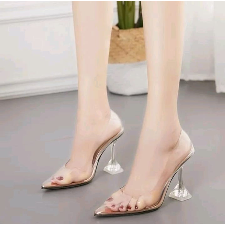 high heels premium kaca lancip BCL 7cm