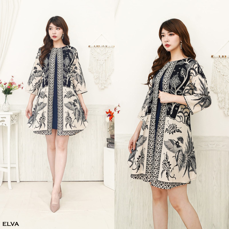 ELVA NEW DRESS - Dress Batik Wanita Terusan Wanita