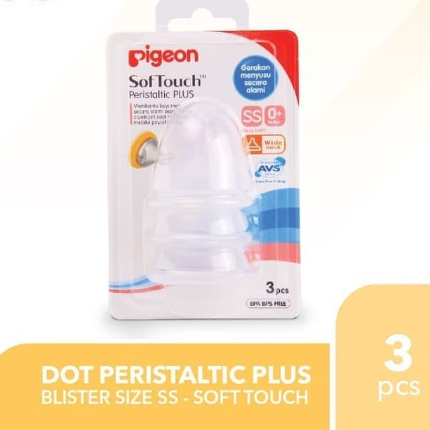 NIPPLE SOFTOUCH SS ISI 3 PIGEON PR020249 / DOT BAYI UKURAN SS