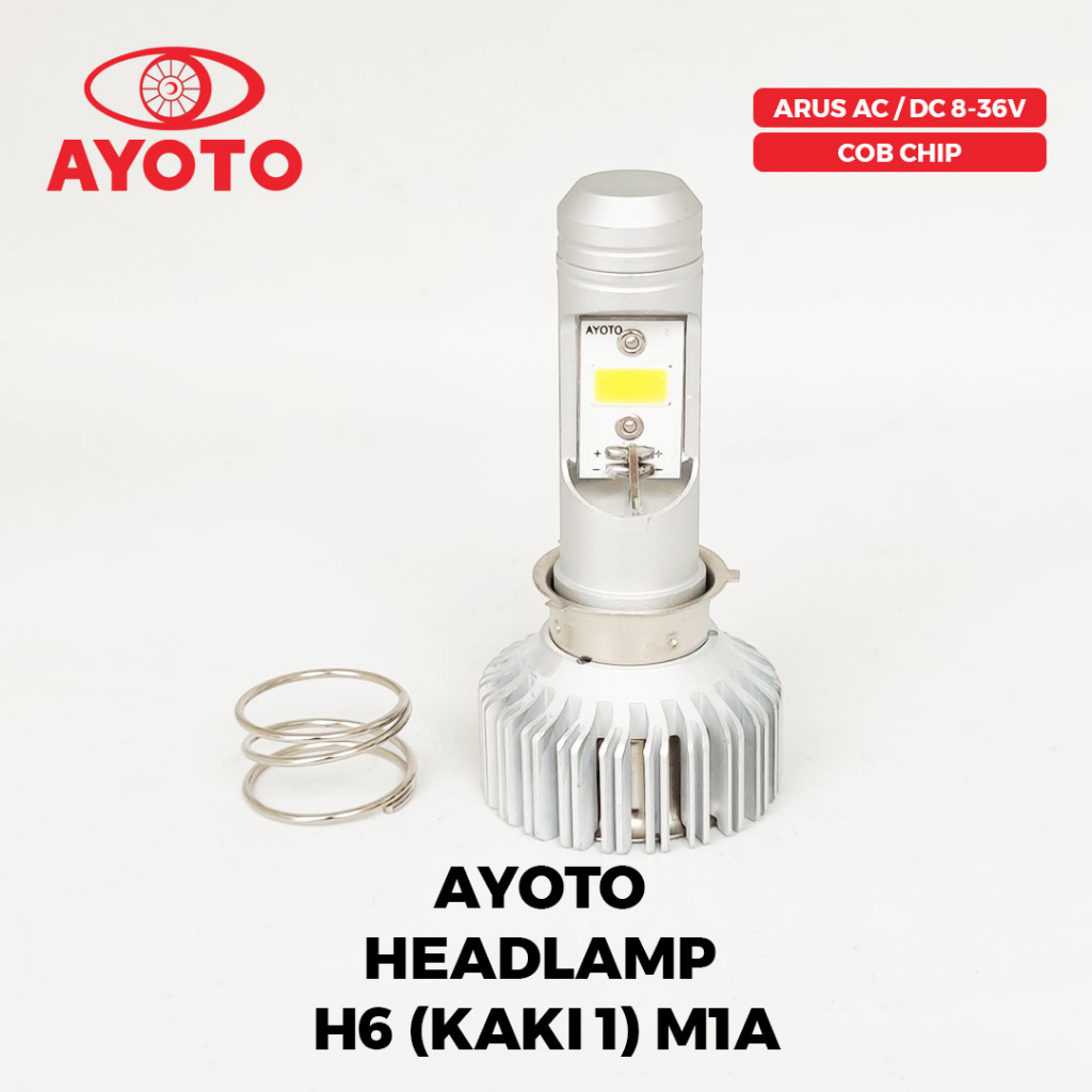 [AYOTO] LAMPU DEPAN (HEADLAMP) H6 LED M1A AC DC UNTUK MATIC / BEBEK