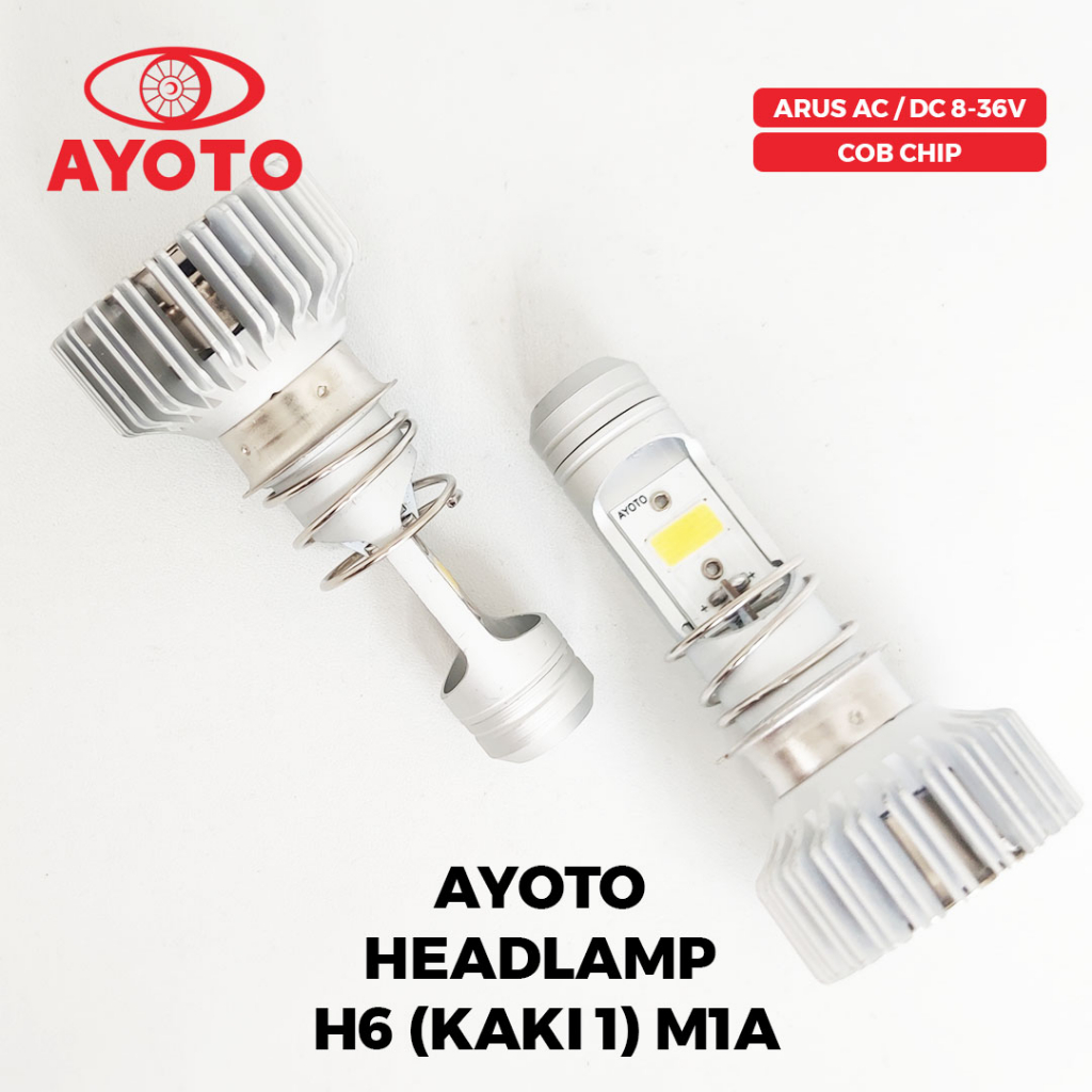 [AYOTO] LAMPU DEPAN (HEADLAMP) H6 LED M1A AC DC UNTUK MATIC / BEBEK