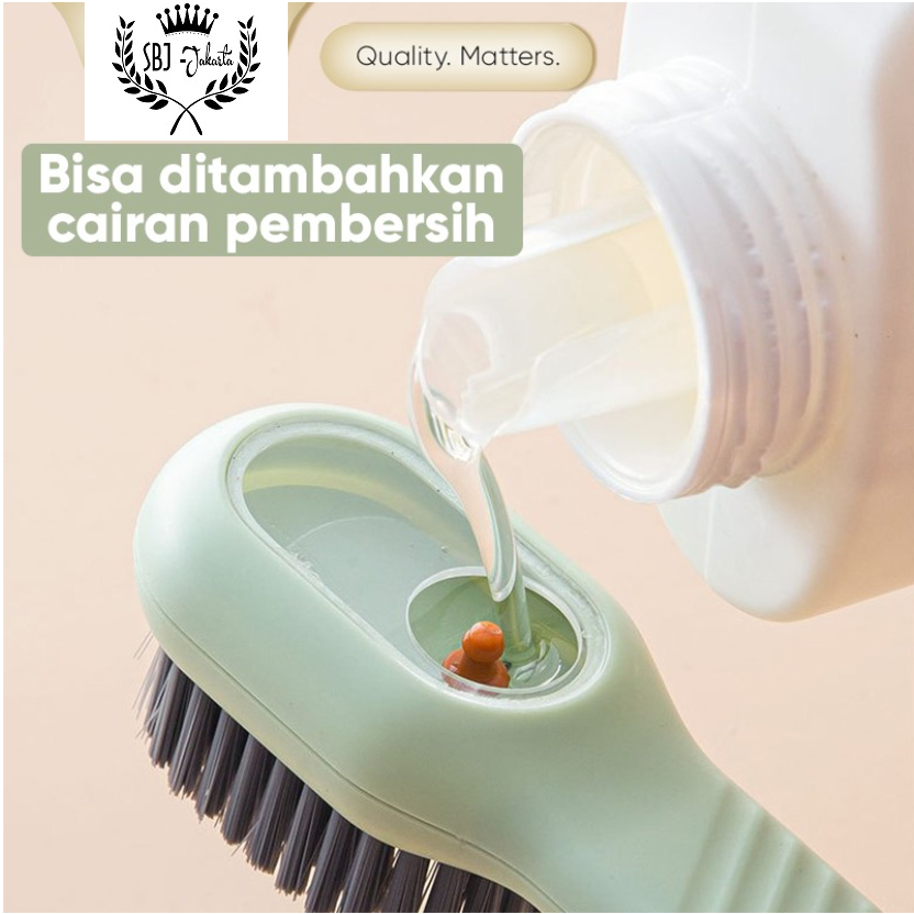 Sikat sepatu multiguna pembersih sepatu pakaian dgn tempat dispenser cair Sikat pakaian Cleaning Brush