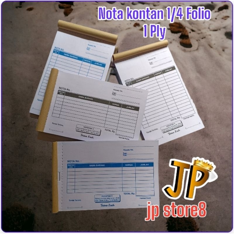 

NOTA KONTAN 2 PLY & 1 PLY 1/4 FOLIO - SIAP KIRIM