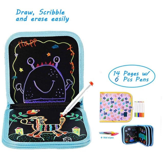 BUKU GAMBAR BISA DIHAPUS PORTABLE REUSABLE [SWEETSPACE]