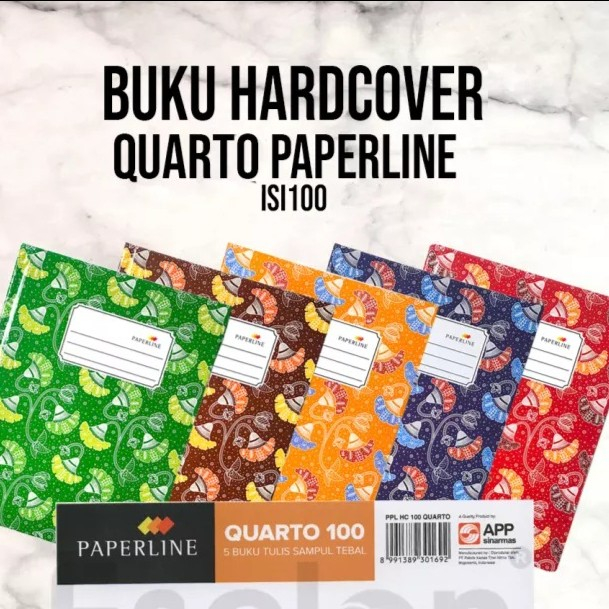 

Buku Tulis Hard Cover Kwarto 100 lbr - PAPERLINE