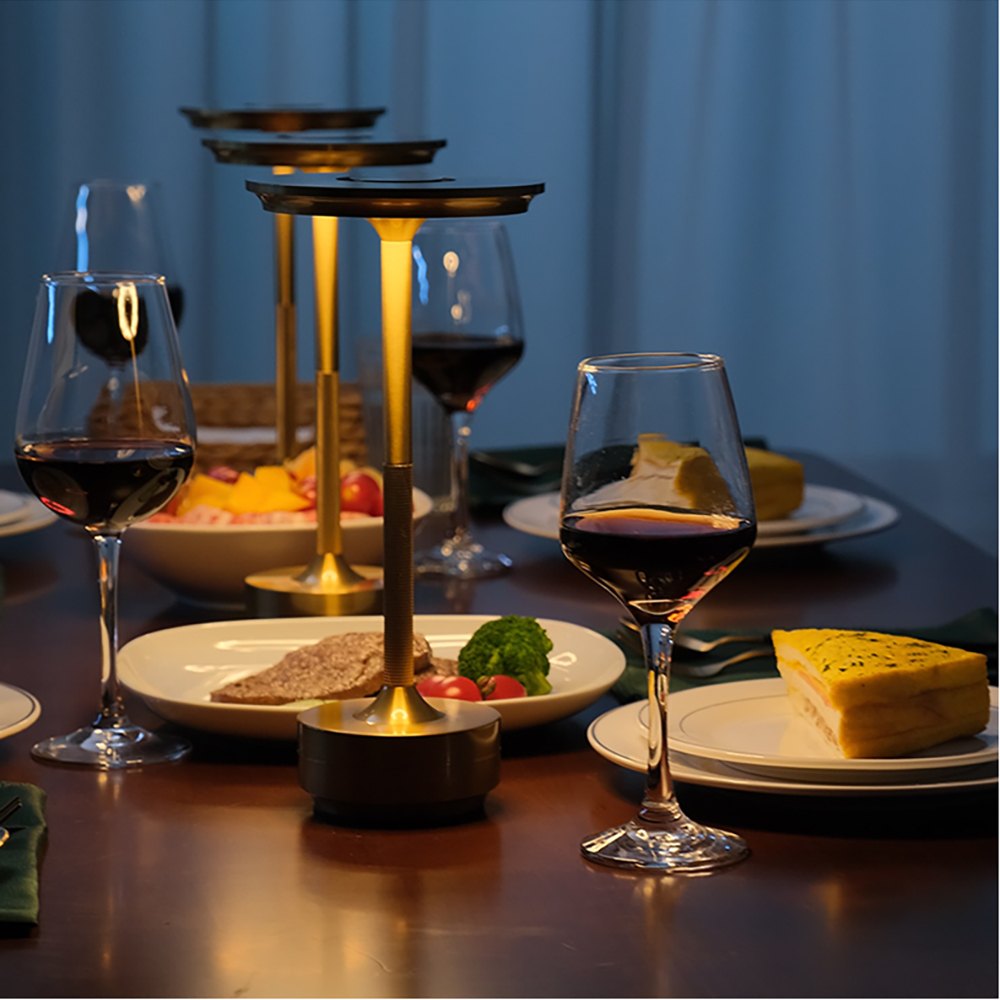 Lampu Meja Hias Desk Lamp Restaurant Bar USB 3 in 1 Color Rechargeable