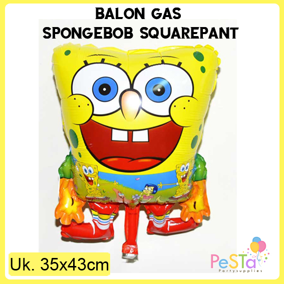 Balon Gas Karakter Spongebob Squarepants_PeSTa Party Supplies