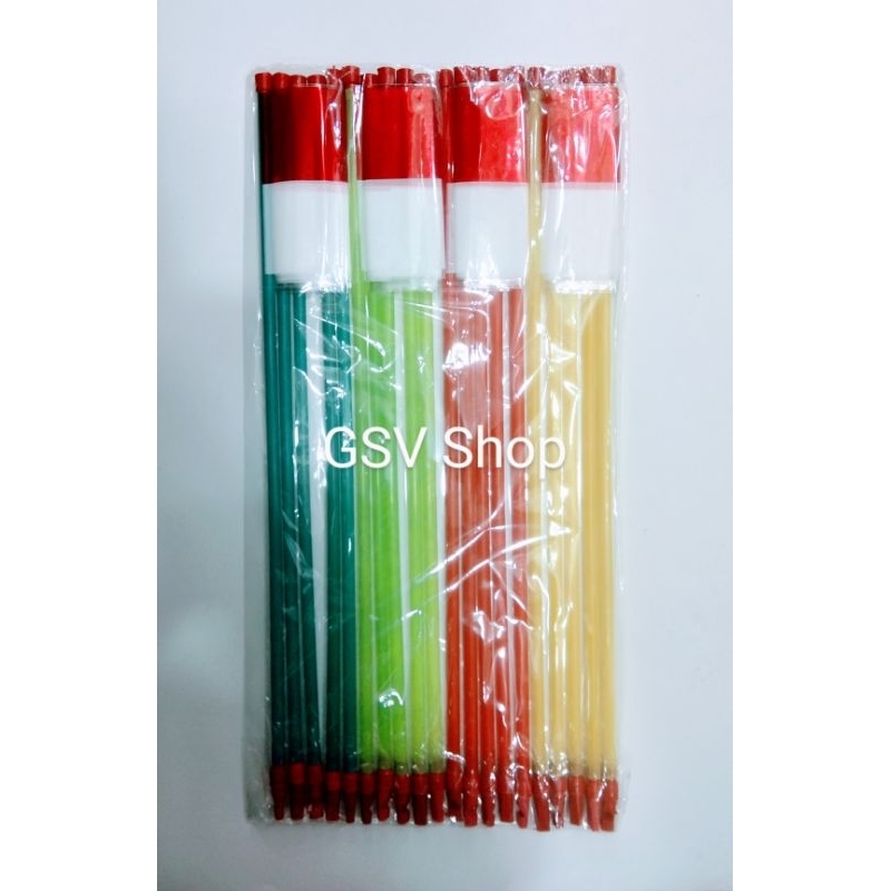 (Per Pack) Bendera Merah Putih Stik Plastik Pluit