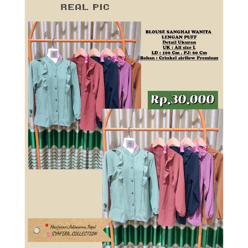 BLOUSE SYAFIRA REMPEL BAHU