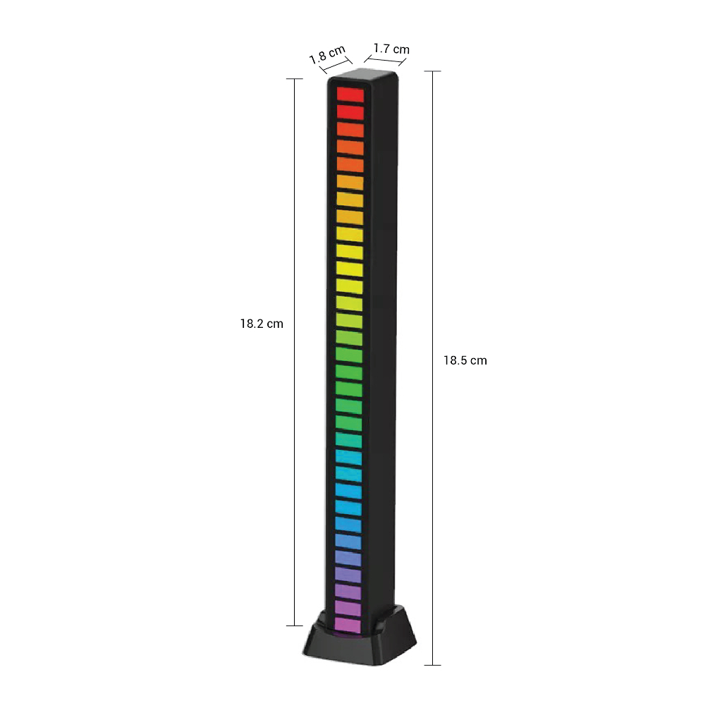 Lampu LED RGB Bar Strip Spectrum Audio Indicator Music Sound Control Lamp Music Atmosphere Light AH060 - XOBOX