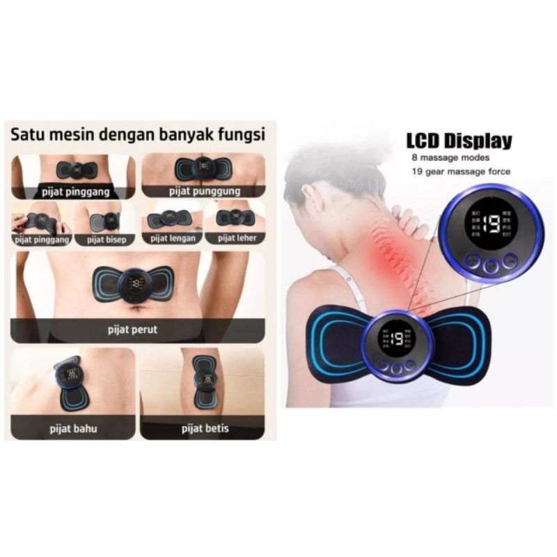 ALAT PIJAT LEHER Alat Terapi Micro Panas Sensu Therapy Pads Elektrik Pijat Nyeri Pegal Linu kaki tangan perut