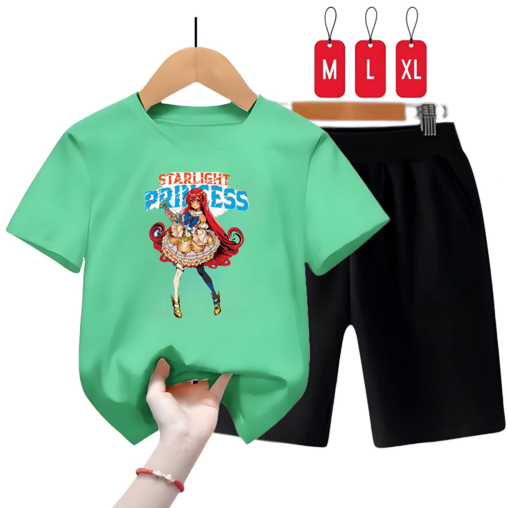 Setelan Baju Kaos Anak Cewek Starlight Princess