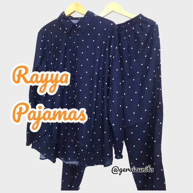 RAYYA Rayon Premium [Oversize] Piyama Lengan Panjang / Baju Tidur Wanita / Pajamas Set Babydoll