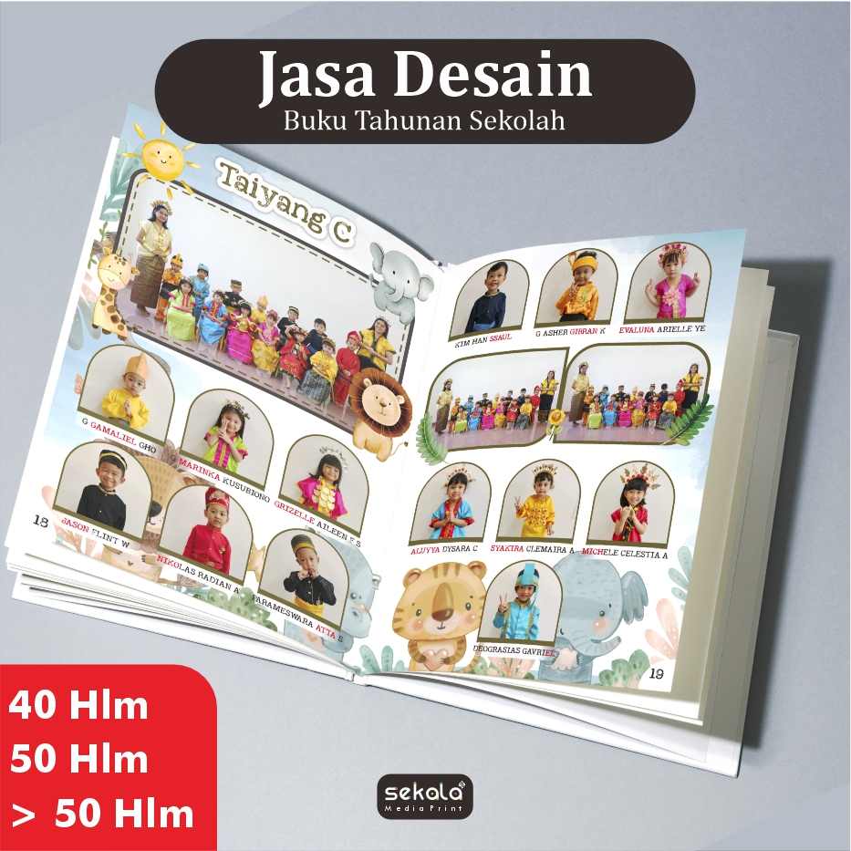 Jasa Desain Buku Tahunan Sekolah / BTS / Yearbook / Custom Desain