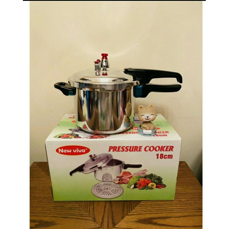 HATAYASHOP-PANCI PRESTO 2IN1 8 LITER STAINLESS STELL /Presto Batu Medis Pressure Cooker Pot /Wajan