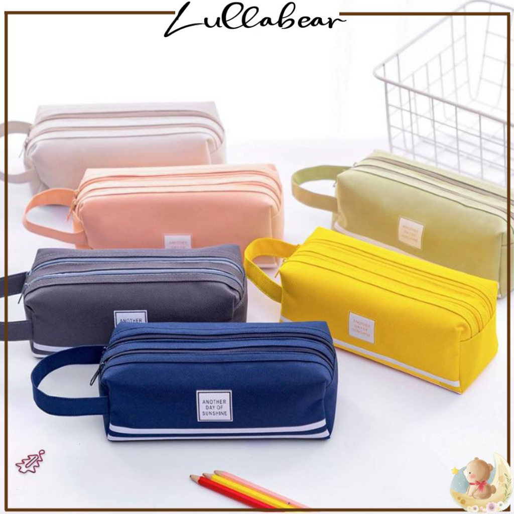 

LULLABEAR - KOTAK PENSIL TEMPAT PENSIL KANVAS ZIPPER AESTHETIC MINIMALIS POLOS MURAH / KOTAK PENSIL MURAH