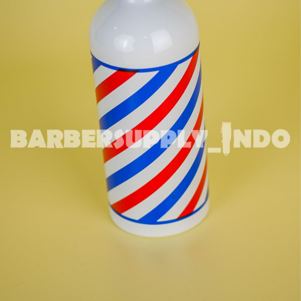 BOTOL SEMPROTAN AIR ALUMUNIUM MOTIF BARBERPOLE 500ML