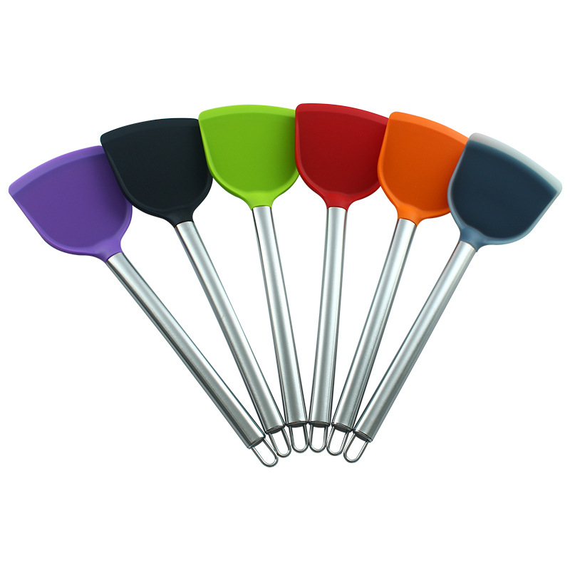 Spatula Sutil Silikon / Sodet / Spatula silikon gagang stainless / Kitchen utensil / Gagang stainles BPA free / tahan panas / Spatula masak / sodet silicone