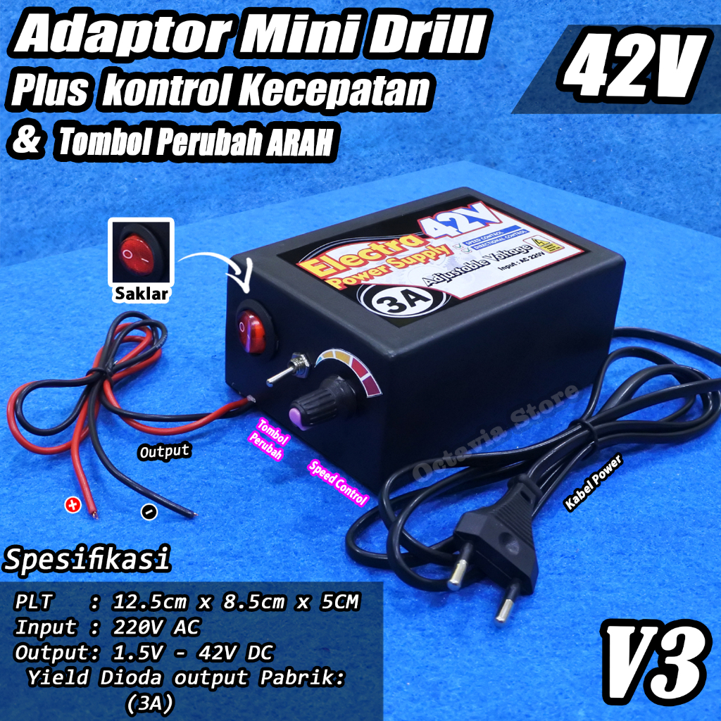 ADAPTOR Power supply Dinamo Dan Bor Mini Drill