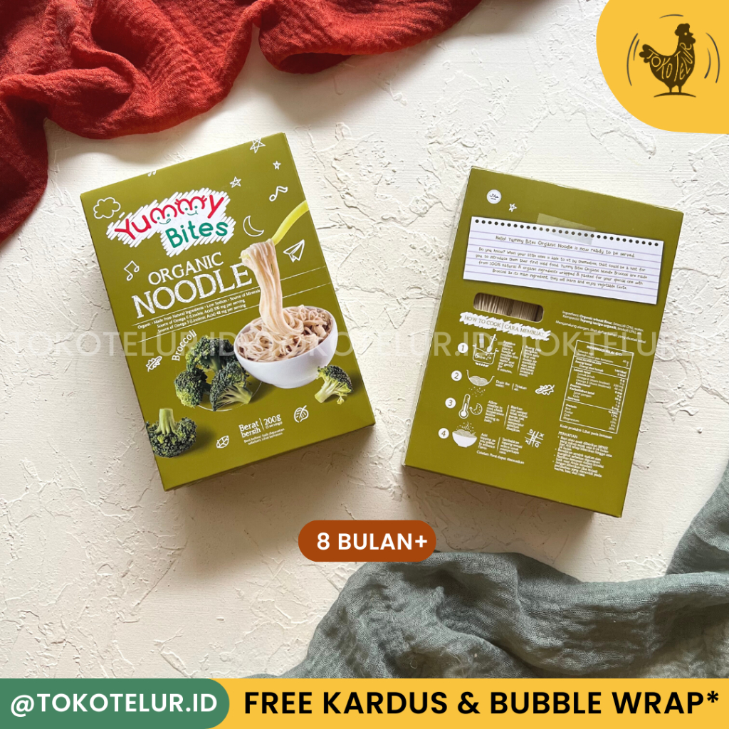 YUMMY BITES - Organic Noodle / Mie Bayi Organik / MPASI / Mie Sehat