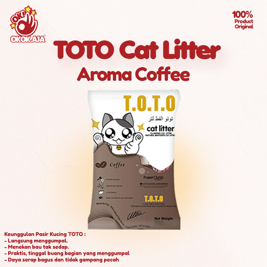 Pasir kucing gumpal wangi TOTO 10L - Pasir Kucing murah
