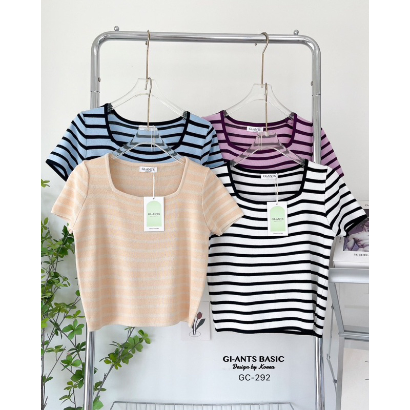 ATASAN GIANTS BASIC KNITT GARIS KAOS IMPORT BANGKOK (BJGB803)