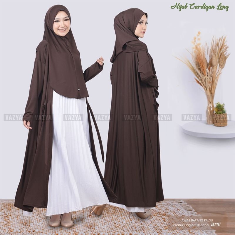 Long Cardigan Hijab / Hijab Cardigan 2in1