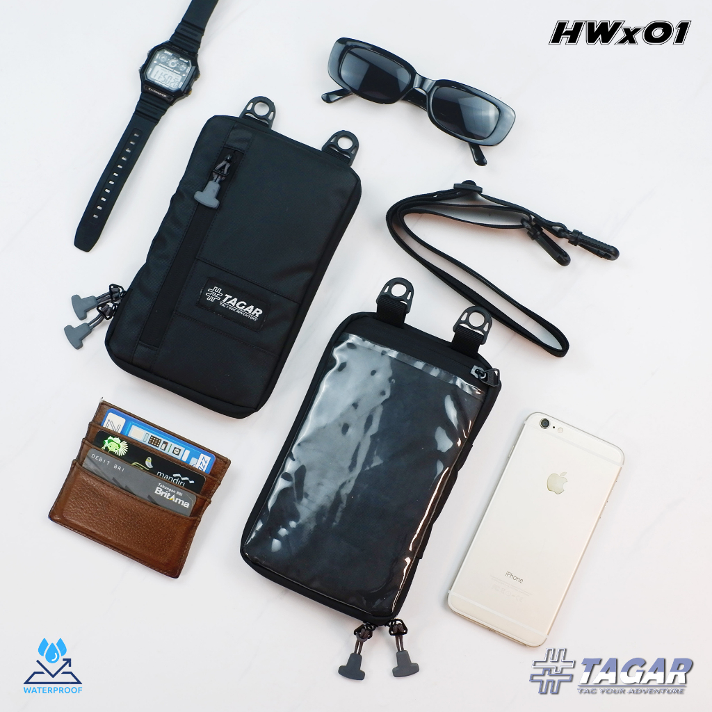 Hanging Wallet Tas Hp Dompet Waterproof Slingbag Kecil Anti Air Tas Selempang Pria Wanita TAGAR HWx01