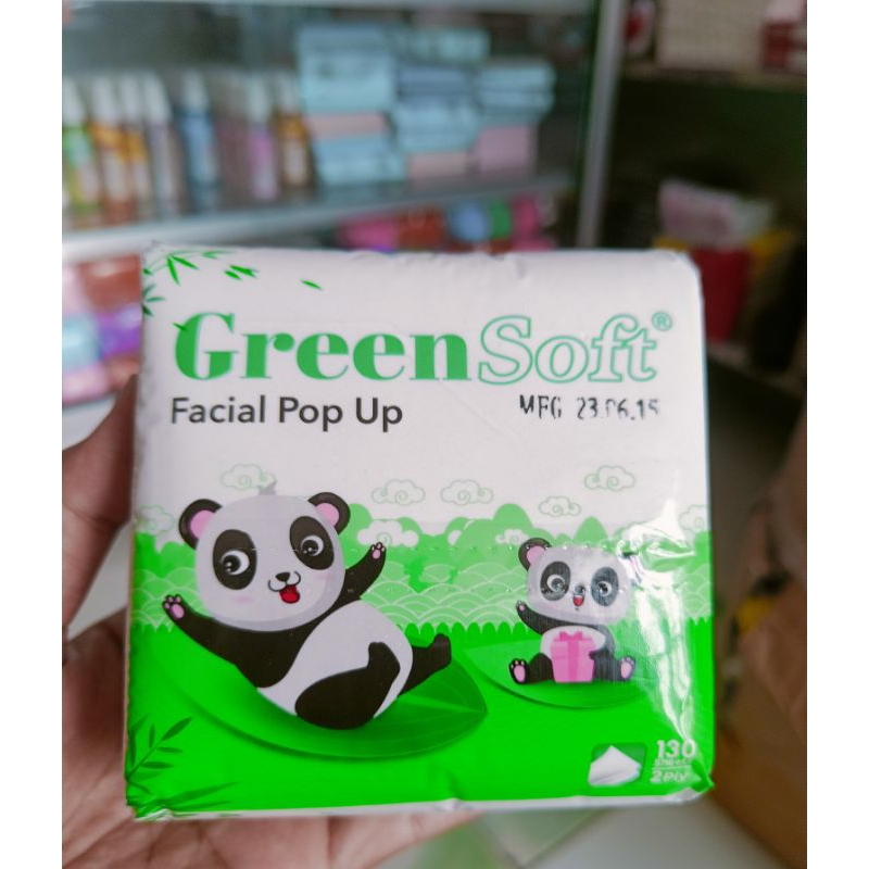 ♥️G.A.SHOP♥️ TISU GREEN SOFT FACIAL POP UP 2PLY 130SHEET / TISU TRAVELING