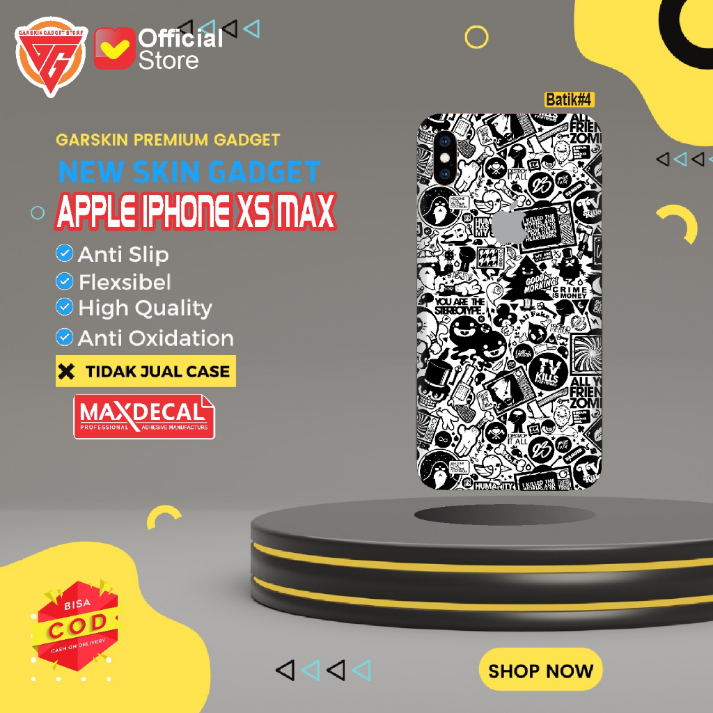 Garskin Apple Iphone XS Max Skin Garskin Motif Top isi 2item