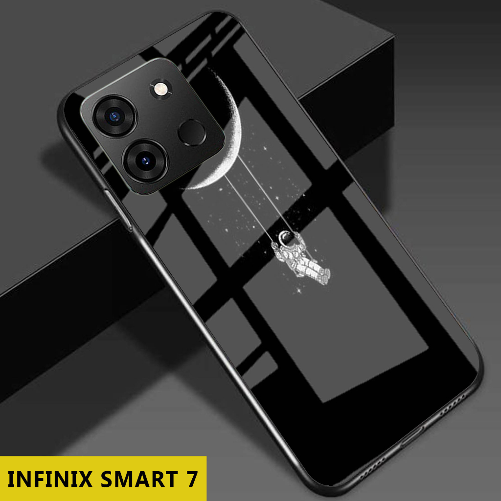 (S56) Case  Glass INFINIX SMART 7 - casing Terbaru handphone - INFINIX SMART 7  - pelindung handphon
