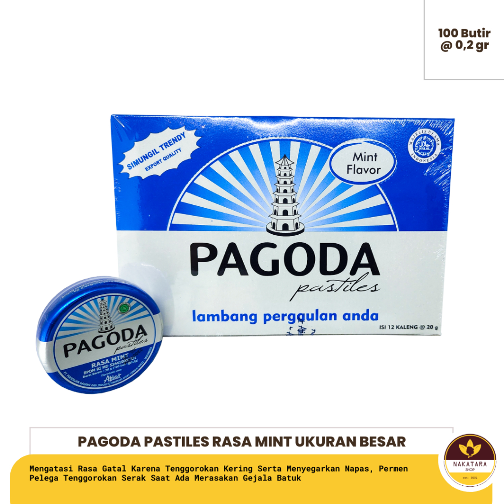 

PAGODA PASTILES ALL VARIANT RASA UKURAN BESAR ISI 100 BUTIR