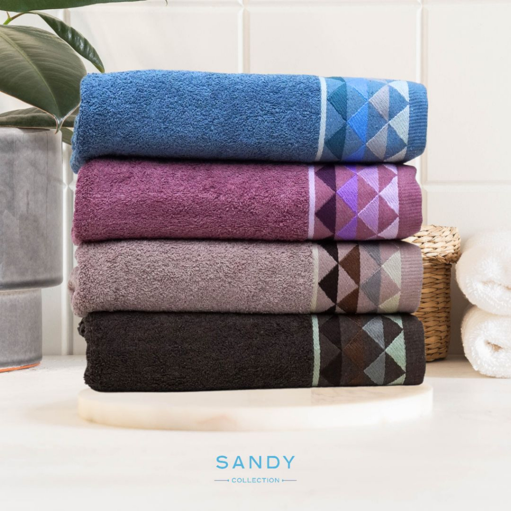 Handuk Mandi Katun Travel Dewasa Ukuran Larisa 50x100cm dan Laras 70x135cm - Sandy Collection