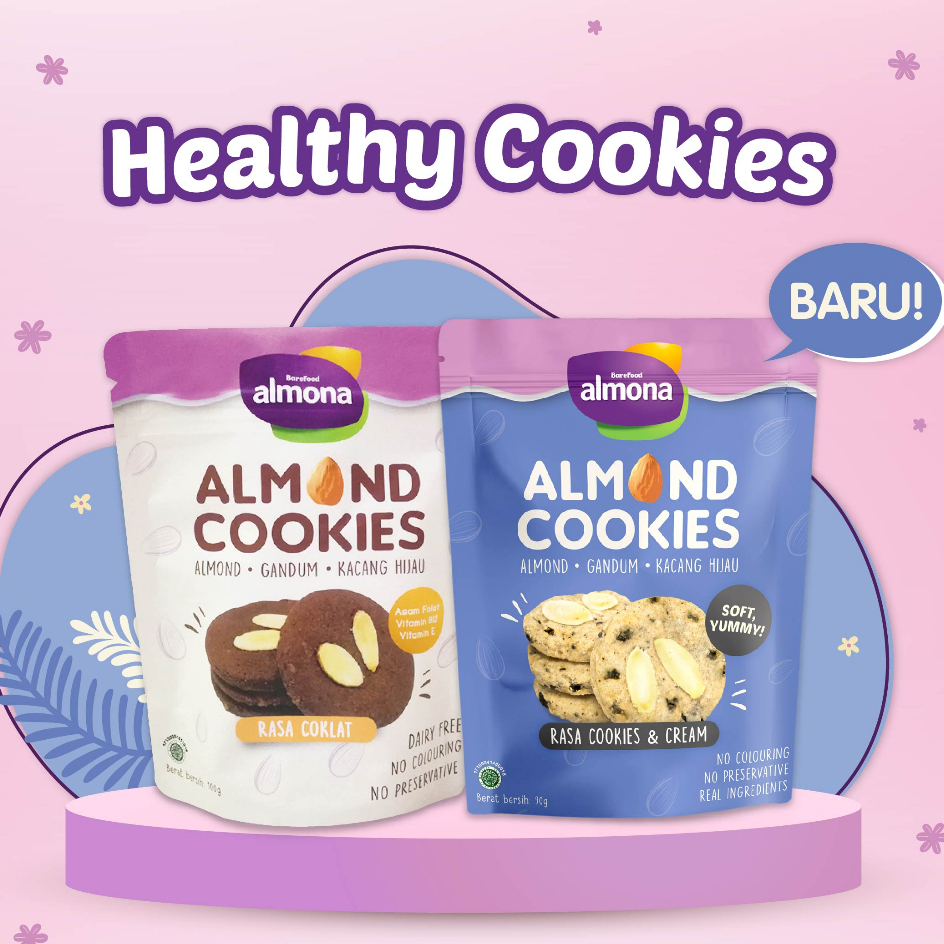 

Almona Almond Cookies 90gr / Cookies Organik / Makanan Sehat
