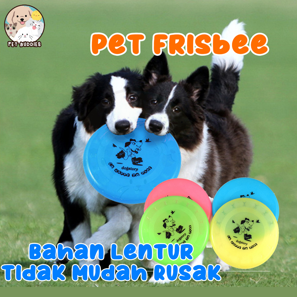 Pet Frisbee Silikon Mainan Anjing Piring Lempar