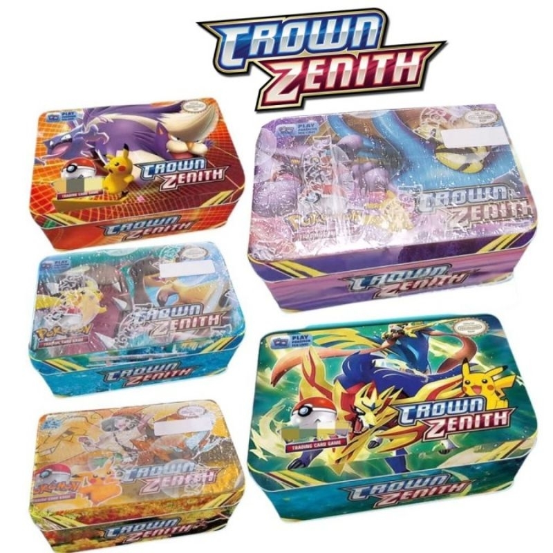 1 Box Kartu Pokemon Crown Zenith Kemasan Kaleng Isi 41-42 Kartu