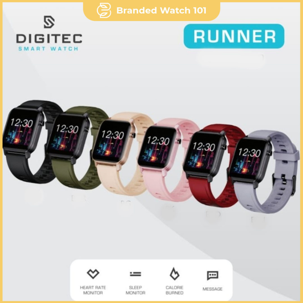 Jam Tangan Wanita Pria Digitec RUNNER / RUNAR / 3204 / 2210 Smart Watch Digital Original / Jam Tangan Murah / Garansi Resmi