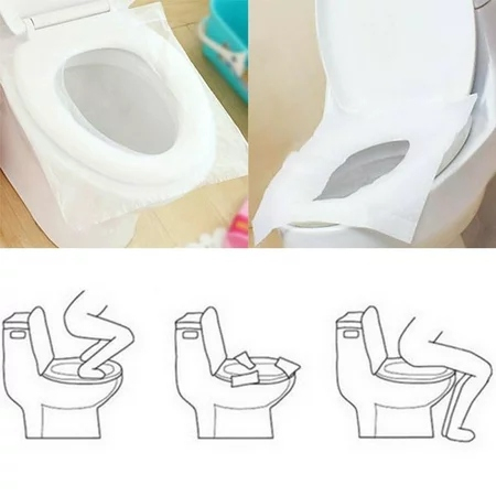 Toilet Seat Cover Alas Duduk Closet Disposable Plastik untuk Travelling