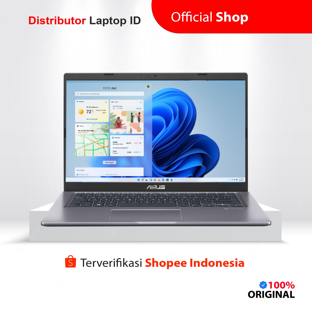 LAPTOP MURAH ASUS A416MAO CELERON N4020 RAM 4GB 256GB SSD 14 INCH FREE OFFICE