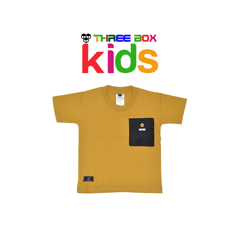 Koas Anak / Baju Anak Cowok Cewek / T-Shirt Pocket Anak Perempuan / Atasan Kids - THREE BOX  KSK 001 KIDS