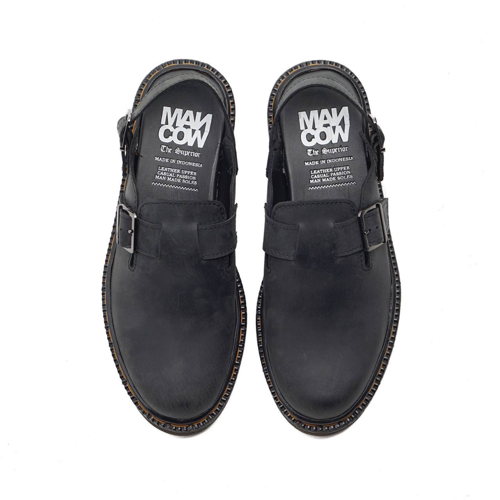 Mancow Jorge Crazy Horse Black Sepatu Formal Pria Wanita Original Kulit Asli