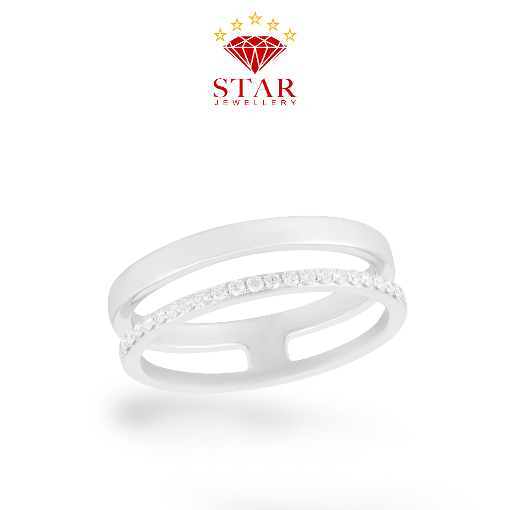 Cincin Berlian Wanita Listring Asli Star Jewellery LPLR1362930