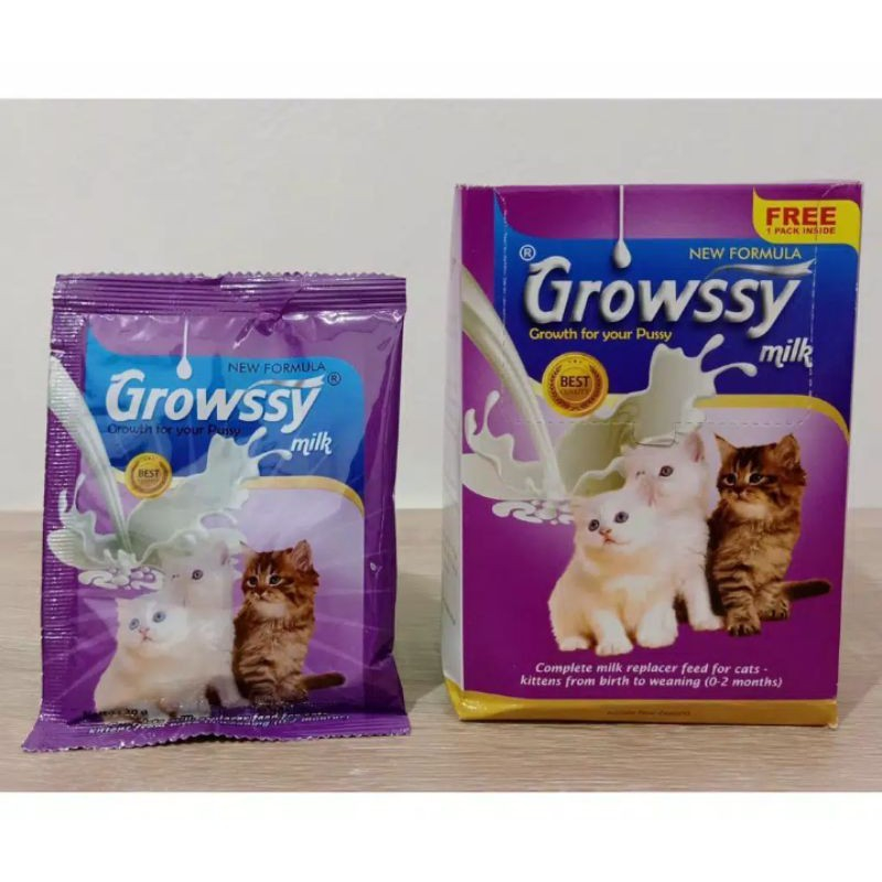 SUSU KUCING GROWSSY MILK 20GR UNTUK ANAK KUCING(PER PCS)