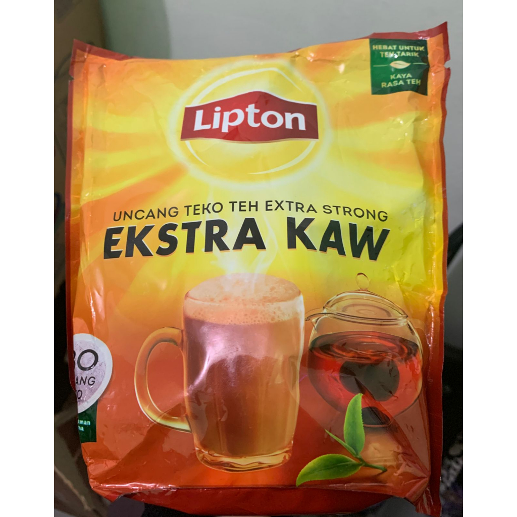 LIPTON Uncang Teko Teh Extra Strong Ekstra KAW isi 80 pcs