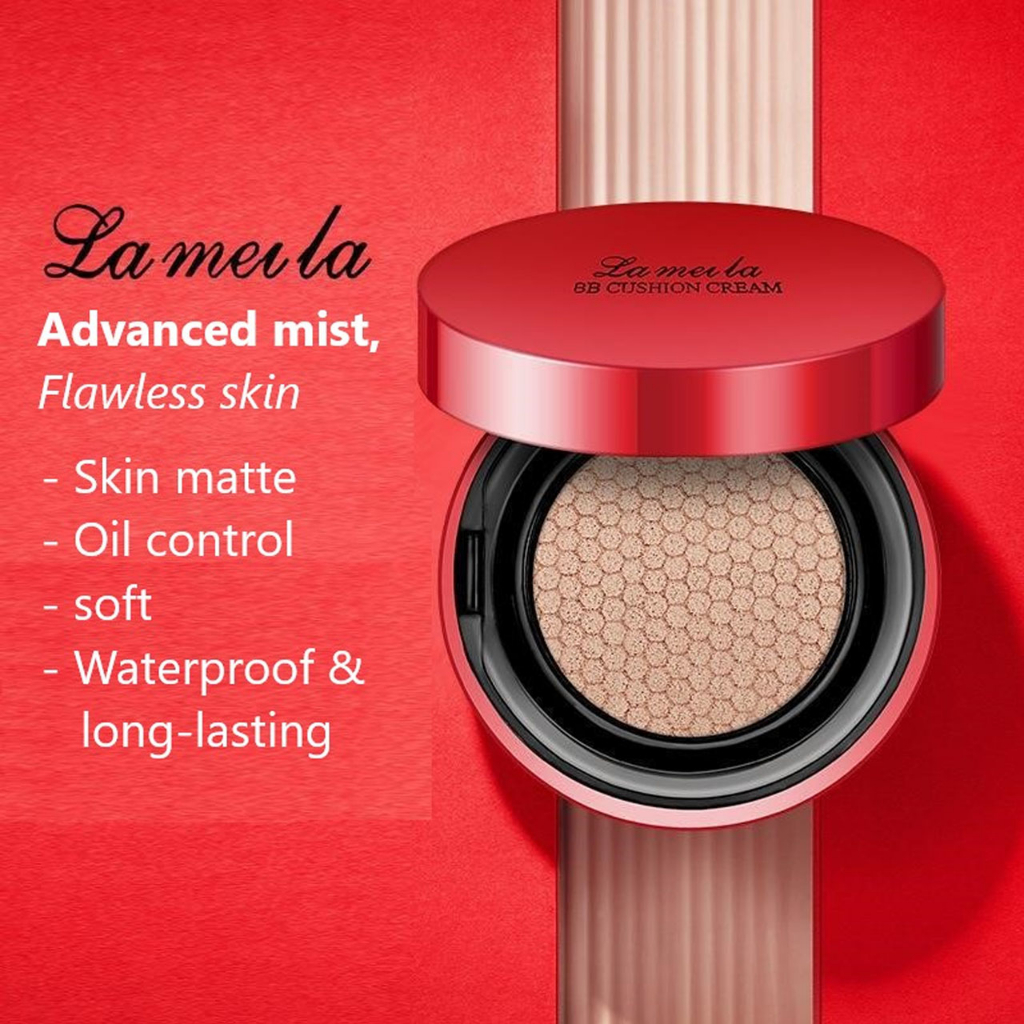 Lameila 5115 BB Cushion Cream Red Edition Waterproof dan Tahan Lama