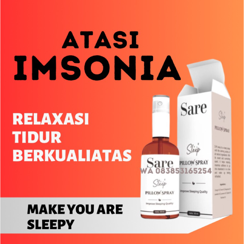 Sare pillow spray anti insomia | spray atasi insomia atasi insomia tanpa efek samping Sare anti insomia herbal