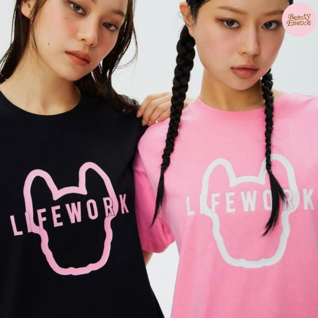 LW korean basic logo tshirt