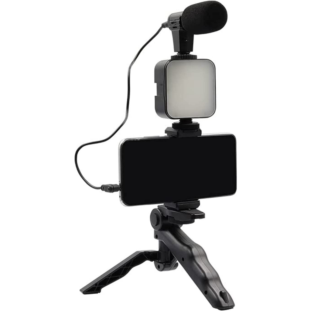 tripod hp set microphone dan remote AY-49