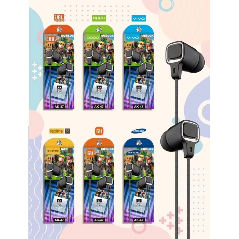 Headset J AK-47 Roblox Hansfree Handset HF J AK-47 Bass Earphone J AK-47 Roblox Mic