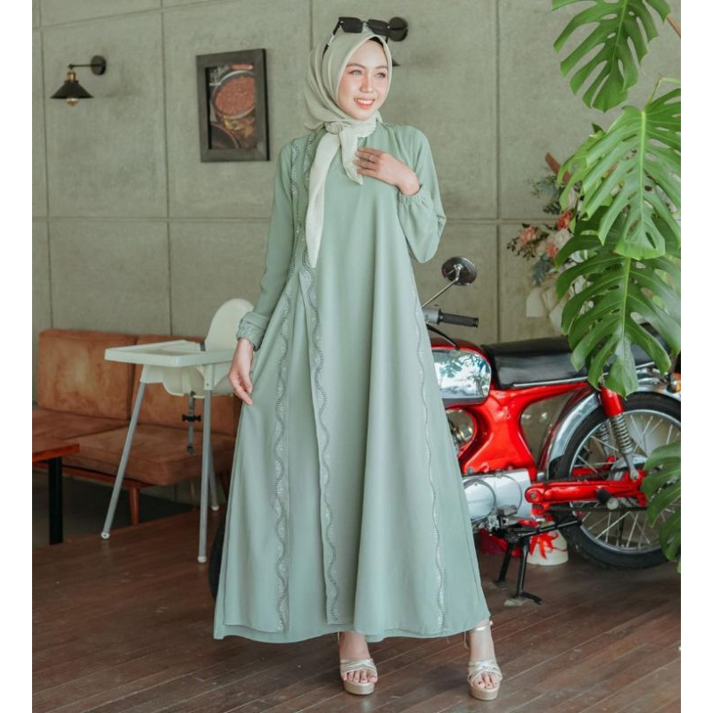 Gamis Melayu Malaysia Payet Teresia Couple Baju Kurung Ibu Anak Terbaru Pesta Telaris Sifon Tebal Pr